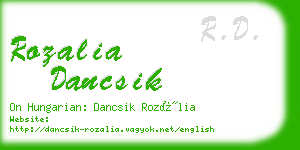 rozalia dancsik business card